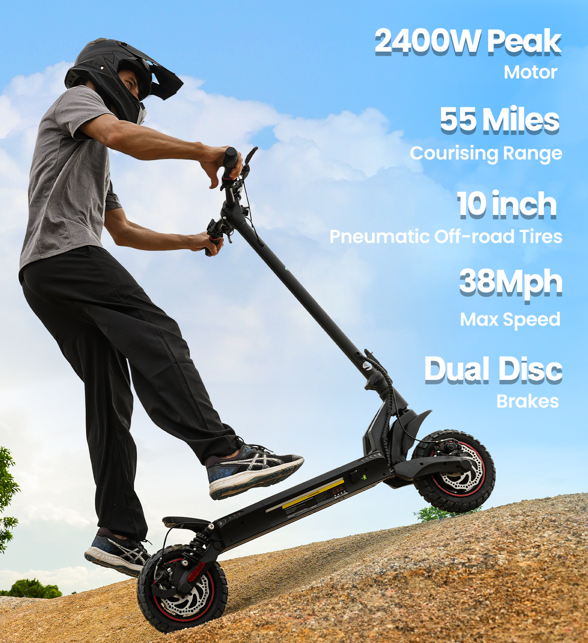 M7Pro Off-Road Scooter for Adults. 2000W Dual Motor