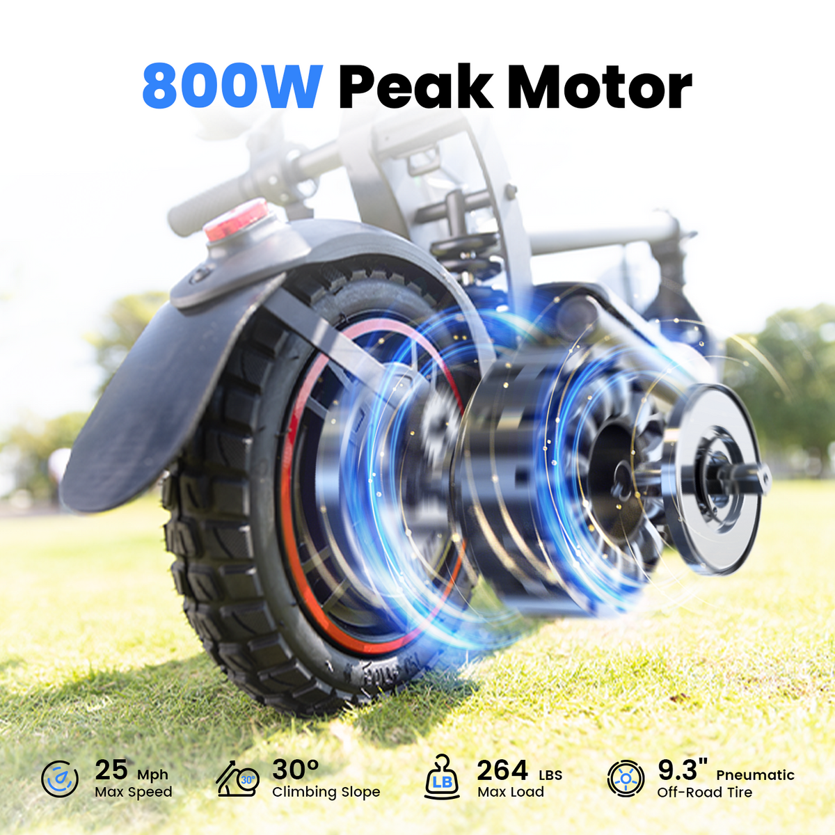 X8Pro Off-Road Tires Electric Scooter 800W Motor