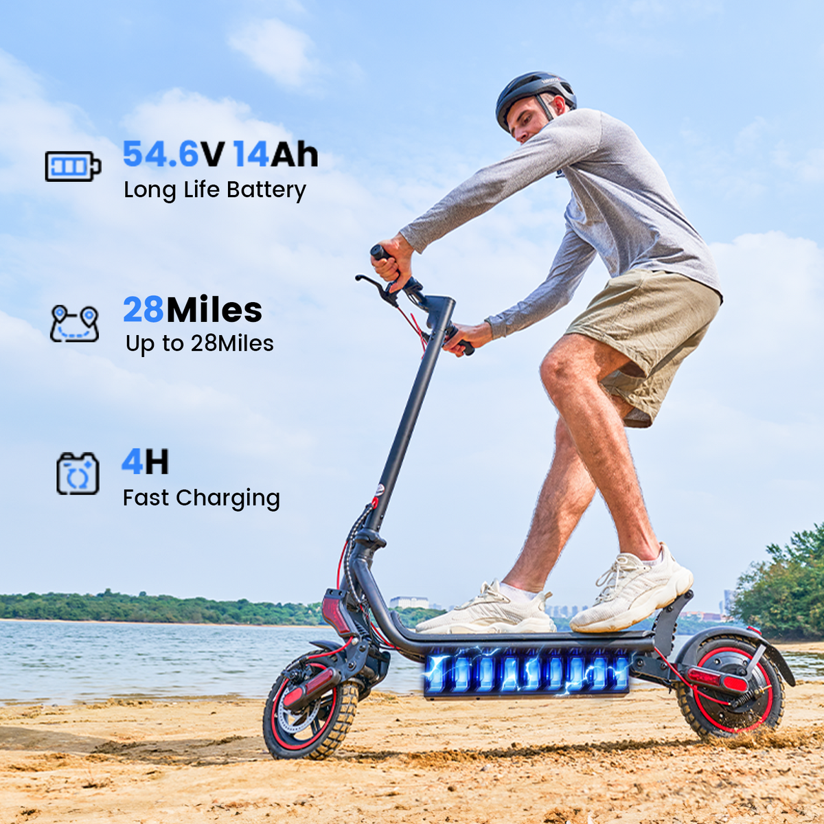 X8Pro Off-Road Tires Electric Scooter 800W Motor