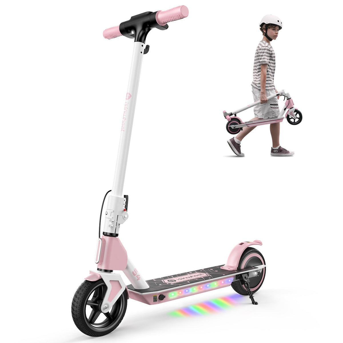 S4 Electric Scooter for Kids Ages 6-14. 200W Foldable Kids Electric Scooter
