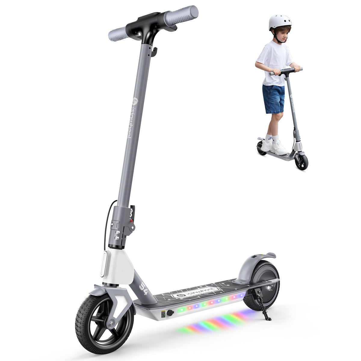 S4 Electric Scooter for Kids Ages 6-14. 200W Foldable Kids Electric Scooter