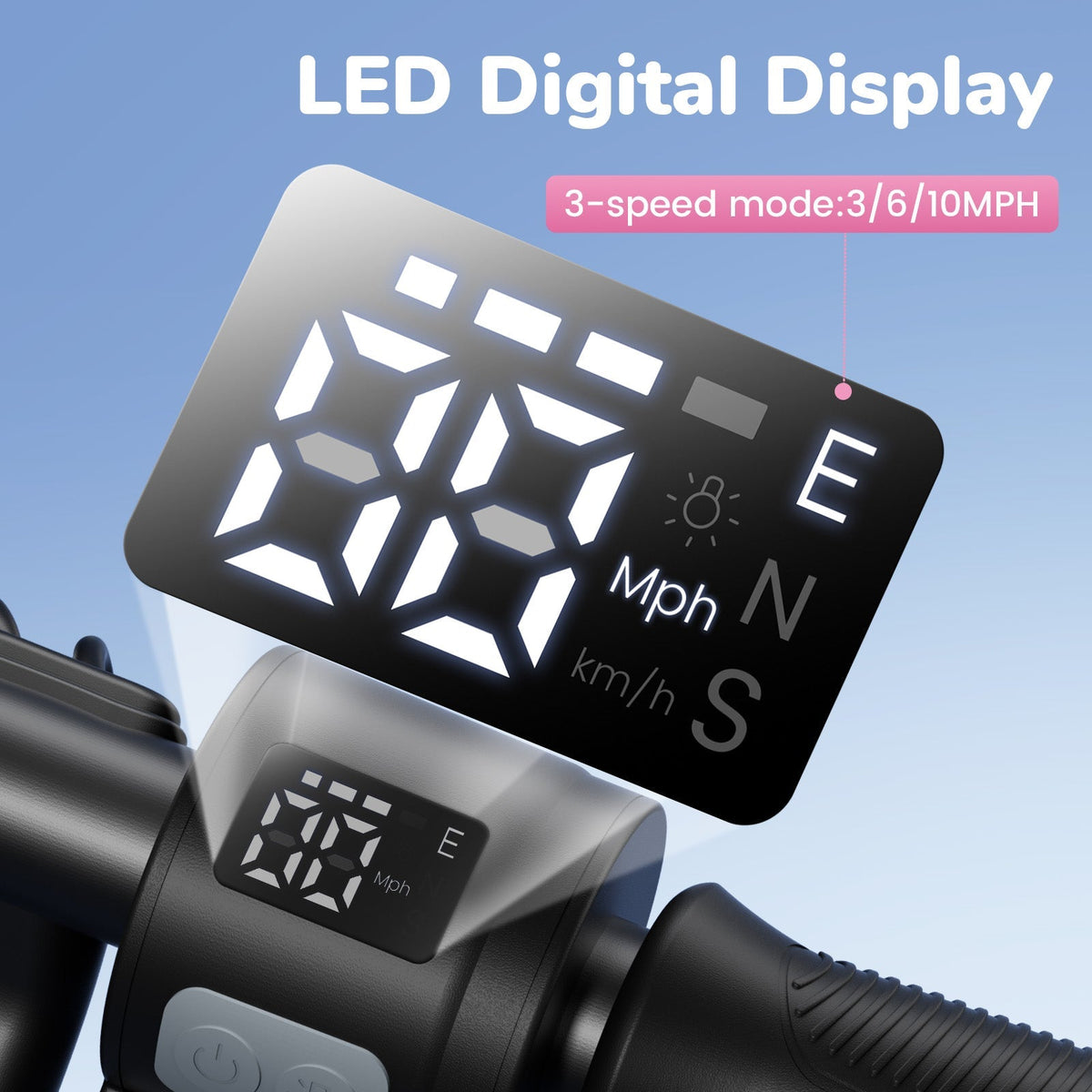 iK3 Electric Scooter. 150W Motor. LED Display for Kids Ages 6-14