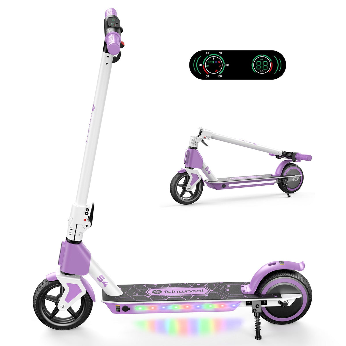 S4 Electric Scooter for Kids Ages 6-14. 200W Foldable Kids Electric Scooter
