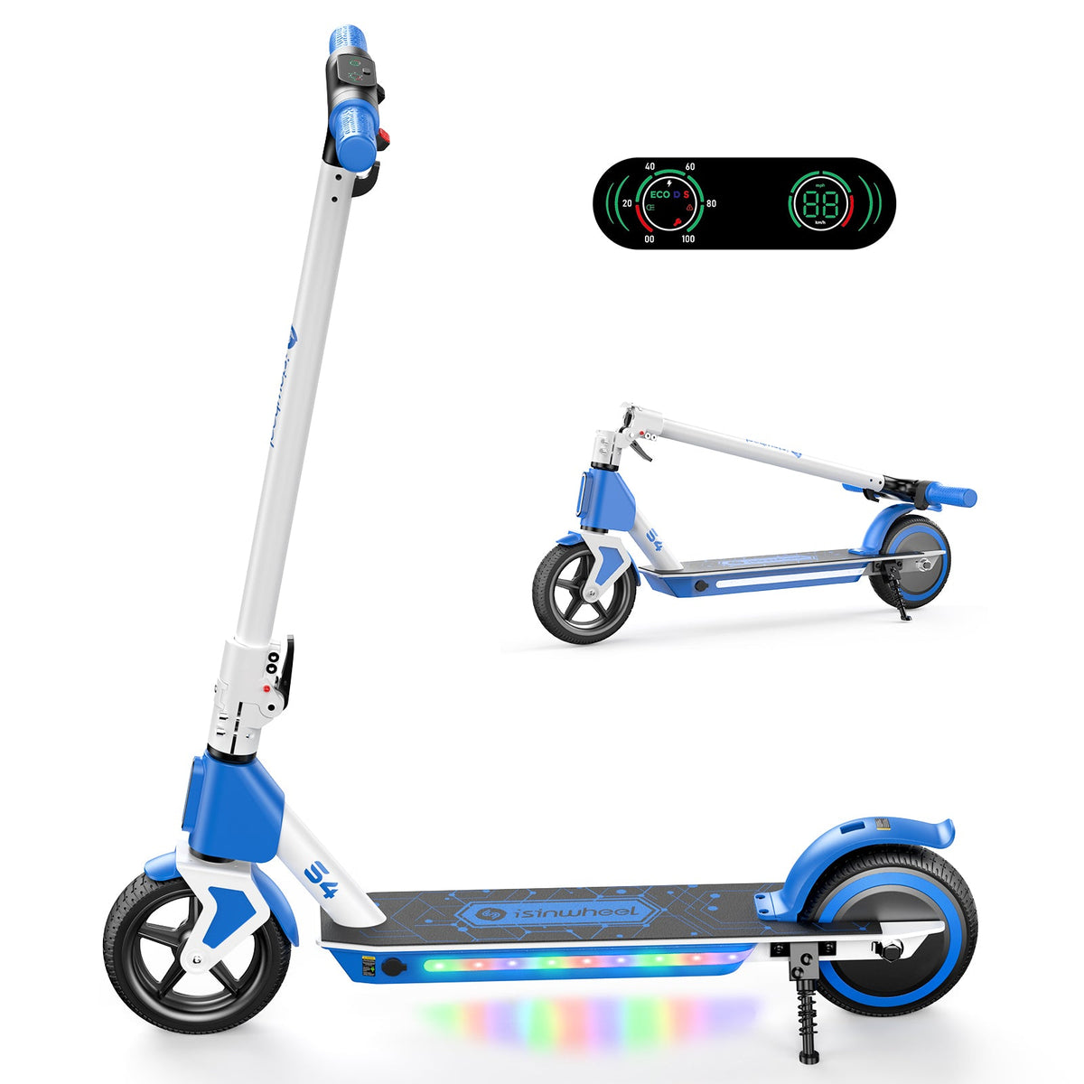S4 Electric Scooter for Kids Ages 6-14. 200W Foldable Kids Electric Scooter