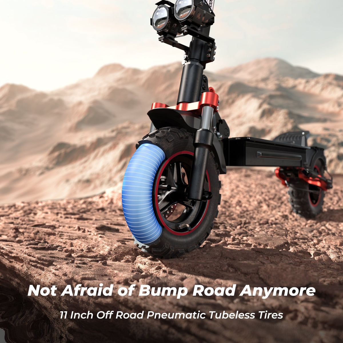 iX5S 1000W Electric Scooter 11 Off-Road Tires